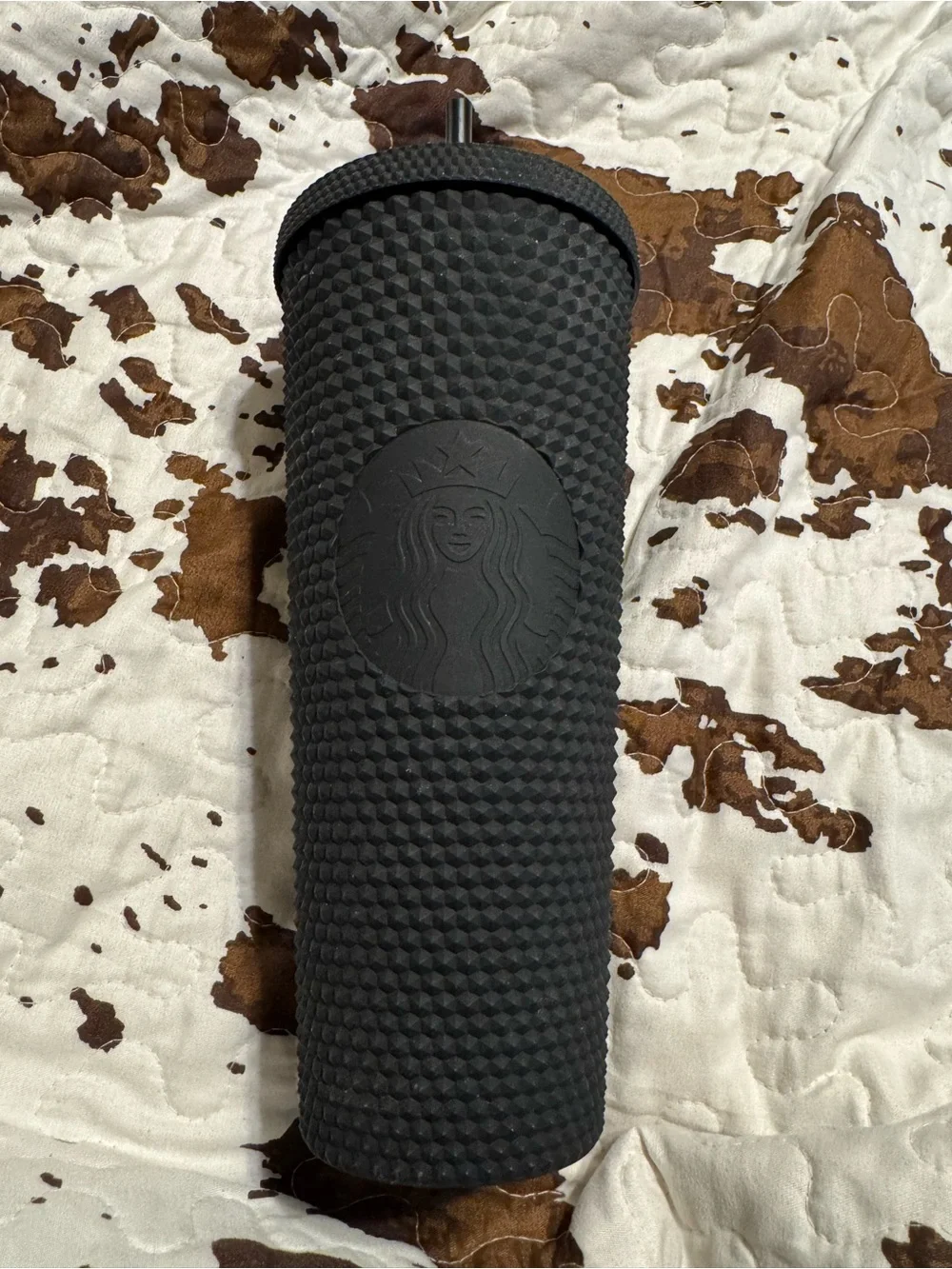 Starbucks Matte Black Studded Tumbler with Straw